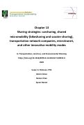 Cover page: Chapter 13&nbsp;-&nbsp;Sharing strategies: carsharing, shared micromobility (bikesharing and scooter sharing), transportation network companies, microtransit, and other innovative mobility modes