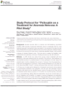 Cover page: Study Protocol for “Psilocybin as a Treatment for Anorexia Nervosa: A Pilot Study”