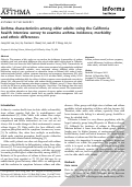 Cover page: Asthma characteristics among older adults: using the California health interview survey to examine asthma incidence, morbidity and ethnic differences