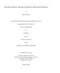 Cover page: Information Theory, Dimension Reduction and Density Estimation