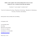 Cover page: Relative status regulates risky decision making about resources in men: evidence for the co-evolution of motivation and cognition