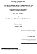 Cover page: Therapeutic Approaches for Management of Lead Exposure from Embedded Lead Metal Fragments