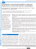 Cover page: Quantification of Visual Field Variability in Glaucoma: Implications for Visual Field Prediction and Modeling