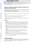 Cover page: Newborn screening for Prader-Willi syndrome is feasible: Early diagnosis for better outcomes.