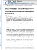 Cover page: Impact of Hepatitis B Core Antibody Seropositivity on the Outcome of Autologous Hematopoietic Stem Cell Transplantation for Multiple Myeloma