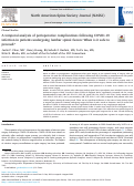 Cover page: A temporal analysis of perioperative complications following COVID-19 infection in patients undergoing lumbar spinal fusion: When is it safe to proceed?