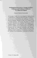 Cover page: "Sociolinguistic Research in a 'Foreign' Territory: Challenges and Problems of Fieldwork at a Malawian Hospital"