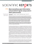 Cover page: Bees eavesdrop upon informative and persistent signal compounds in alarm pheromones