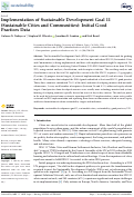 Cover page: Implementation of Sustainable Development Goal 11 (Sustainable Cities and Communities): Initial Good Practices Data