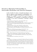 Cover page: Towards an emerging understanding of non-locality phenomena and non-local transport