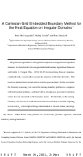 Cover page: A Cartesian grid embedded boundary method for the heat equation on 
irregular domains