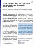 Cover page: MicroED structures of HIV-1 Gag CTD-SP1 reveal binding interactions with the maturation inhibitor bevirimat