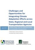 Cover page: Challenges and Opportunities for Integrating Climate Adaptation Efforts across State, Regional and Local Transportation Agencies
