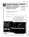 Cover page: CALCULATION OF THE THERMODYNAMIC PROPERTIES OF GASES