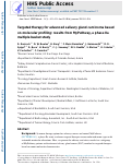 Cover page: Targeted therapy for advanced salivary gland carcinoma based on molecular profiling: results from MyPathway, a phase IIa multiple basket study.