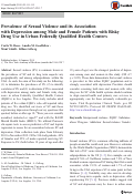 Cover page: Prevalence of Sexual Violence and its Association with Depression among Male and Female Patients with Risky Drug Use in Urban Federally Qualified Health Centers