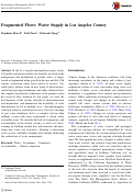 Cover page: Fragmented Flows: Water Supply in Los Angeles County.