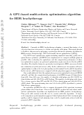 Cover page: A GPU-based multi-criteria optimization algorithm for HDR brachytherapy