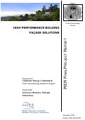 Cover page: High Performance Building Facade Solutions
PIER Final Project Report