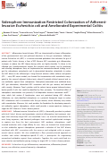 Cover page: Siderophore Immunization Restricted Colonization of Adherent-Invasive Escherichia coli and Ameliorated Experimental Colitis