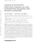 Cover page: Learning to concentrate: multi-tracer forecasts on local primordial non-Gaussianity with machine-learned bias