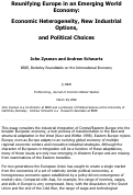 Cover page: Reunifying Europe in an Emerging World Economy: Economic Heterogeneity, New Industrial Options, and Political Choices