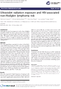 Cover page: Ultraviolet radiation exposure and HIV-associated non-Hodgkin lymphoma risk