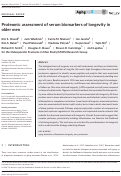 Cover page: Proteomic assessment of serum biomarkers of longevity in older men