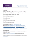 Cover page: Lifelong Wellbeing for Survivors of Sex Trafficking: Collaborative Perspectives From Survivors, Researchers, and Service Providers
