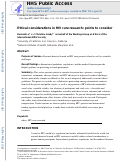 Cover page: Ethical considerations in HIV cure research