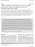 Cover page: Structural covariance of the ventral visual stream predicts posttraumatic intrusion and nightmare symptoms: a multivariate data fusion analysis.