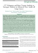 Cover page: CT Volumetry and Basic Texture Analysis as Surrogate Markers in Advanced Non-small-cell Lung Cancer.