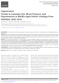 Cover page: Trends in Cannabis Use, Blood Pressure, and Hypertension in Middle-Aged Adults: Findings From NHANES, 2009–2018