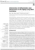 Cover page: Intersection of Inflammation and Senescence in the Aging Lung Stem Cell Niche