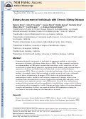 Cover page: Dietary Assessment of Individuals with Chronic Kidney Disease