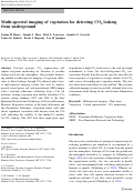 Cover page: Multi-spectral imaging of vegetation for detecting CO2 leaking from underground