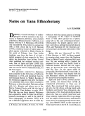 Cover page: Notes on Yana Ethnobotany