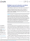 Cover page: Multiple neuronal networks coordinate Hydra mechanosensory behavior