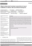 Cover page: Global resting‐state functional connectivity of neural oscillations in tinnitus with and without hearing loss