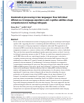 Cover page: Grammatical processing in two languages: How individual differences in language experience and cognitive abilities shape comprehension in heritage bilinguals