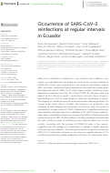 Cover page: Occurrence of SARS-CoV-2 reinfections at regular intervals in Ecuador.