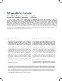 Cover page: Self-assembly for electronics