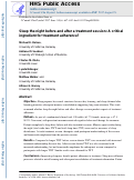 Cover page: Sleep the Night Before and After a Treatment Session: A Critical Ingredient for Treatment Adherence?