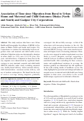 Cover page: Association of Time since Migration from Rural to Urban Slums and Maternal and Child Outcomes: Dhaka (North and South) and Gazipur City Corporations