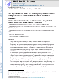 Cover page: The impact of social media use on body image and disordered eating behaviors: Content matters more than duration of exposure