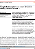 Cover page: Coupled atmosphere-ice-ocean dynamics during Heinrich Stadial 2