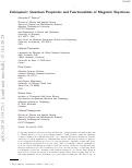 Cover page of Colloquium: Quantum properties and functionalities of magnetic skyrmions