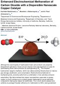 Cover page: Enhanced Electrochemical Methanation of Carbon Dioxide with a Dispersible Nanoscale Copper Catalyst