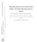 Cover page: Making many-body interactions nearly pairwise additive: The polarized many-body expansion approach