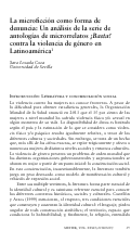 Cover page: La microficción como forma de denuncia: Un análisis de la serie de antologías de microrrelatos ¡Basta! contra la violencia de género en Latinoamérica